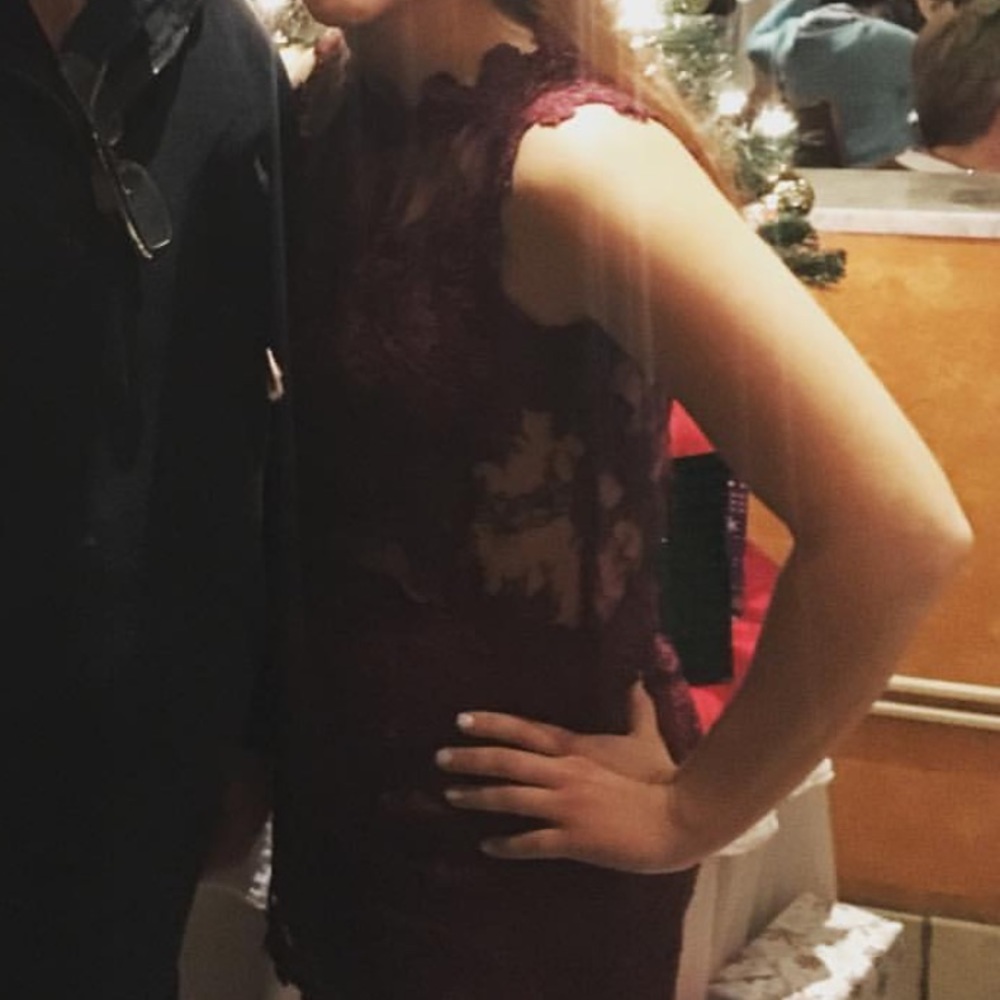 Burgundy dress